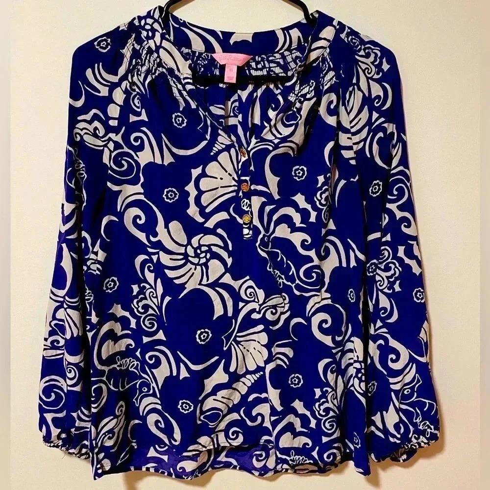 Lily Pulitzer Elsa Top XS 100% Silk